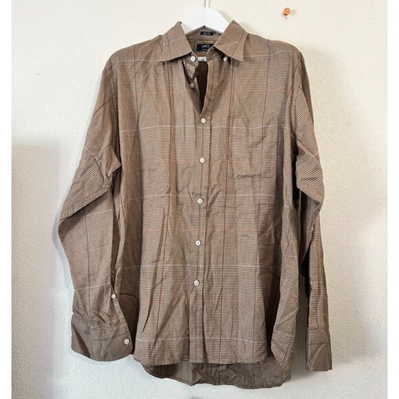 Lincs DC & Company Mens Button-Down Plaid Shirt Size XL Brown Long Sleeve Casual - Picture 1 of 10